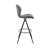 26-Inch Swivel Counter Height Bar Stool In Charcoal Fabric And Black Finish, Perfect For Modern Kitchens And Bars-1606179392