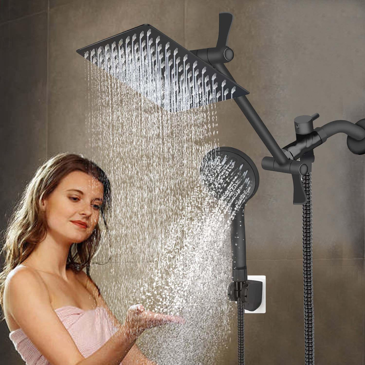 Durable Shower Head Holder Side Hook Home Wall Mounted Suction Cup