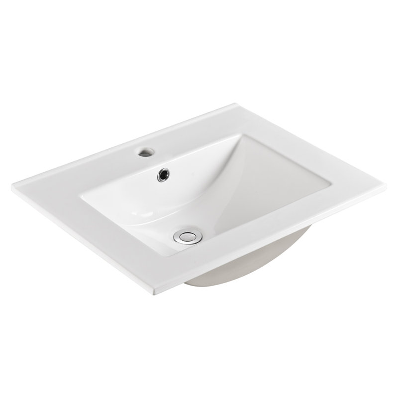 Lavabo de meuble-lavabo en céramique blanc Topcraft