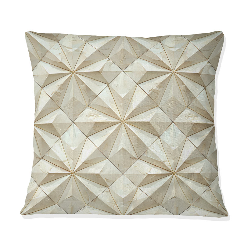 Coussin beige moderne Modern Star II - Modern, H 18 po x l 18 po