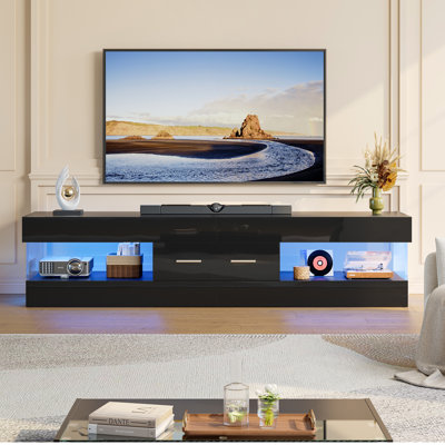 Kruszewski LED Manufactured Wood TV Stand