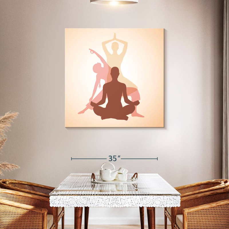Kerrick Yoga Poses, 39" H x 39" W