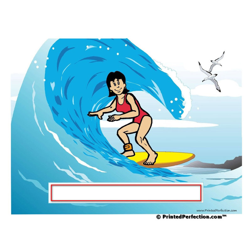 Porte-clés personnalisé avec nom «That Toon Surfer», Oui