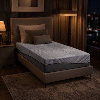 Matelas en mousse viscoélastique imprégnée de gel de qualité supérieure de 12 po avec couches de confort rafraîchissant, support soulageant la pression, housse antimicrobienne respirante et lit réglable