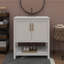 Meuble-lavabo de 30 pouces avec lavabo en céramique et rangement flexible-123658170