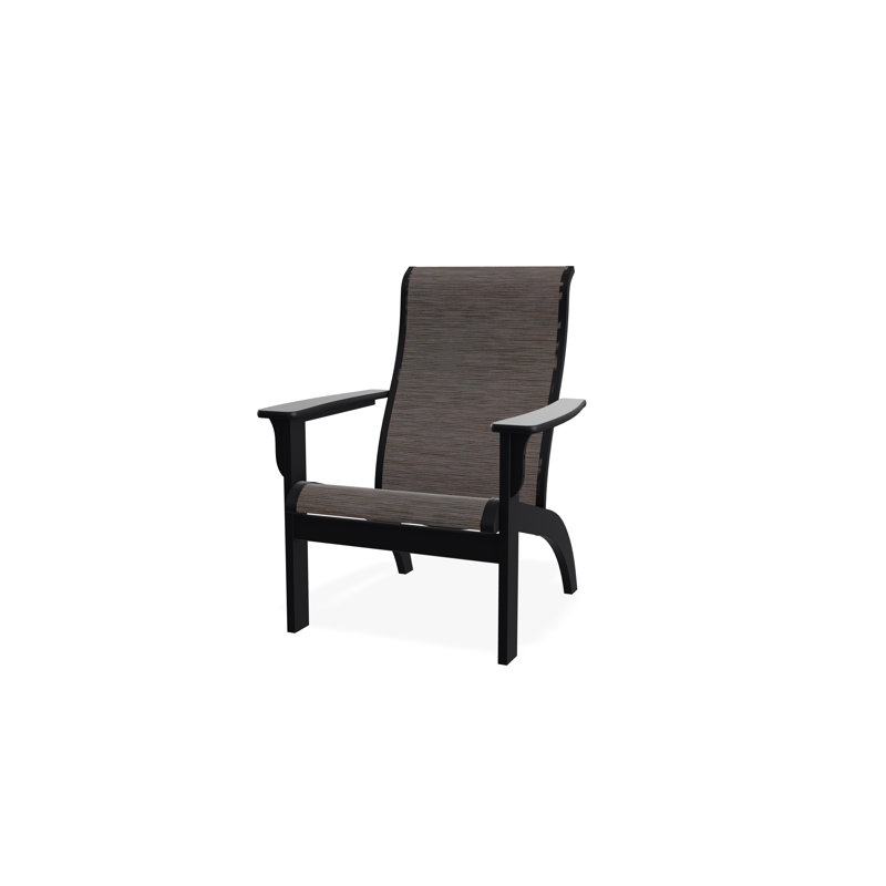 Adirondack MGP Polymer Outdoor Lounge Chair, Black, Augustine Shadow