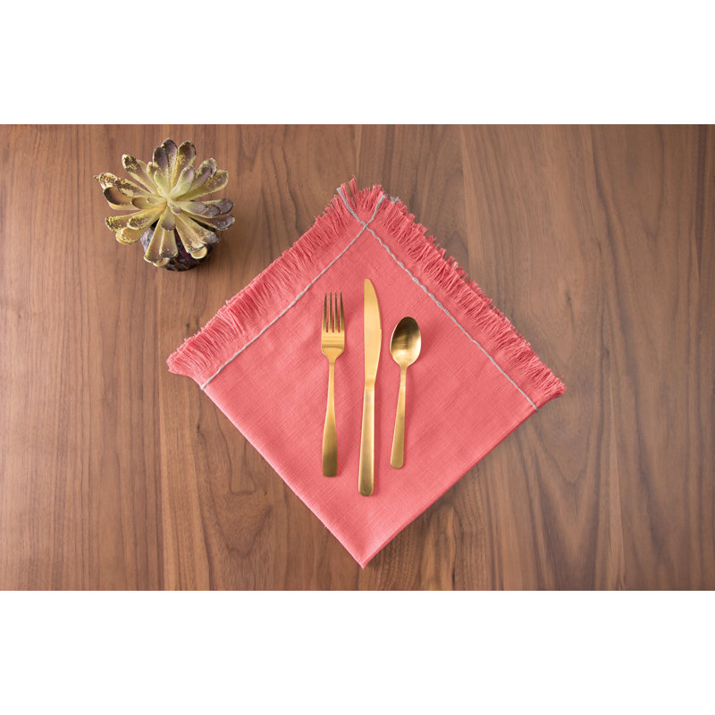 Ainura Cotton Square Napkin, Pink