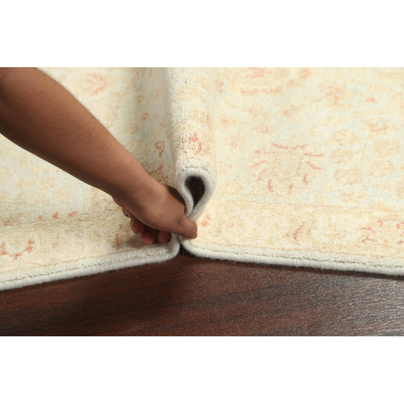 Peshawar Chobi One-of-a-Kind 2'6" X 10'0" New Age Runner Wool Area Rug in Ivory
