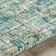 Tapis vert / bleu sarcelle en laine touffeté à la main Balcom
