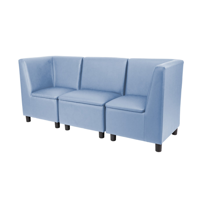 Kid Comfort Collective Modular Sectional, 3-Piece Set - Powder Blue, Powder Blue
