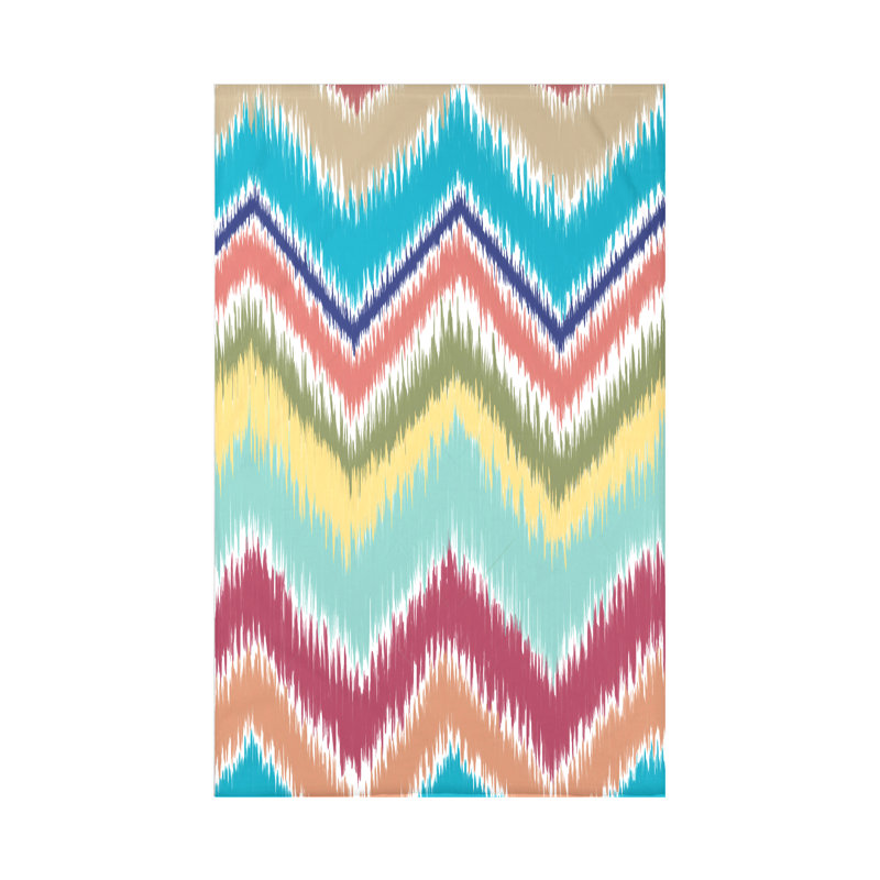 Jeté polaire en polyester Ikat-arina, Acajou, L 60 po x l 50 po x P 0,5 po