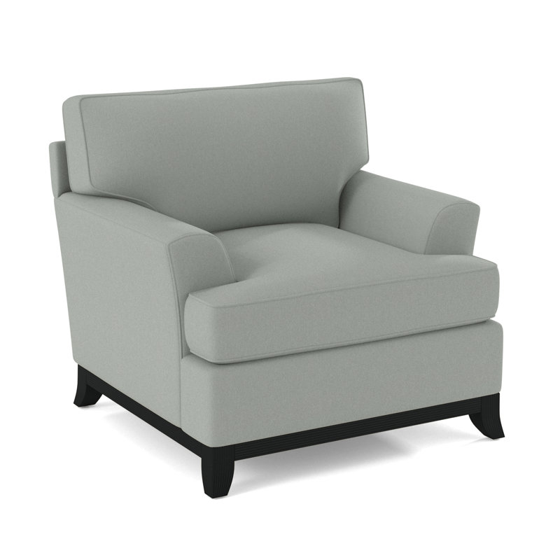 Oaks Way Armchair, Black, White Performance Fabric; 0851-94