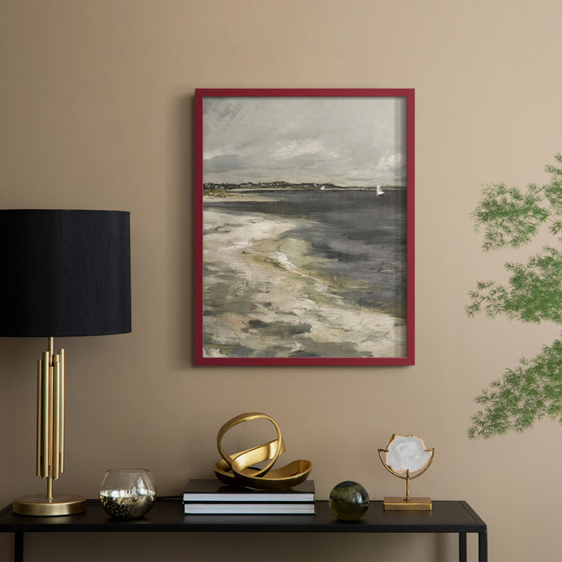 "Vintage Nautical Print XXXVII", H 11 po x l 9 po, Rouge
