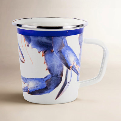Blue Crab Enamel Mug