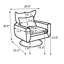 360-Degree Swivel Accent Chair with a Pillow-1161490003