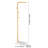 Coat Rack Freestanding Coats Rack with Base & 3 Round Hooks