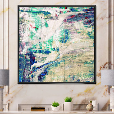 Grunge Green And White Artmix - on