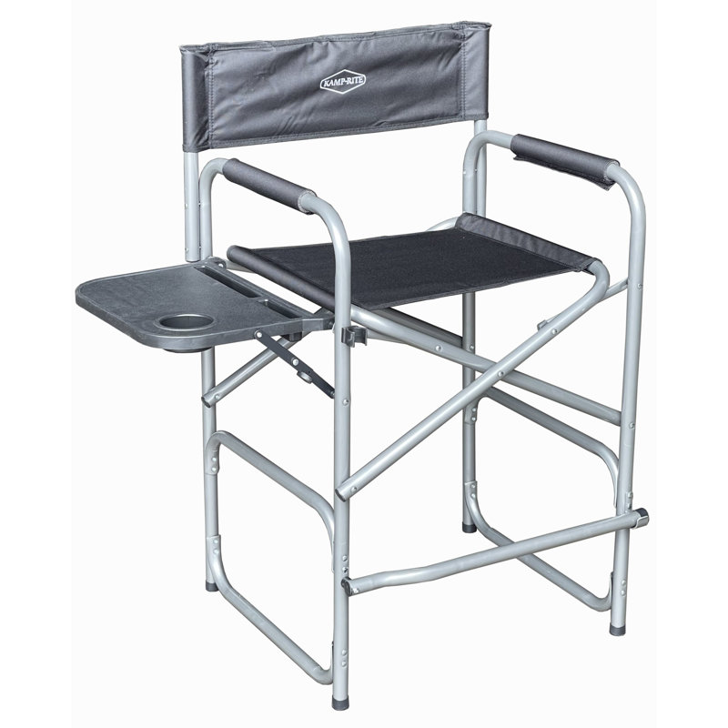 Fauteuil de réalisateur pliant à haut dossier, Gris / noir
