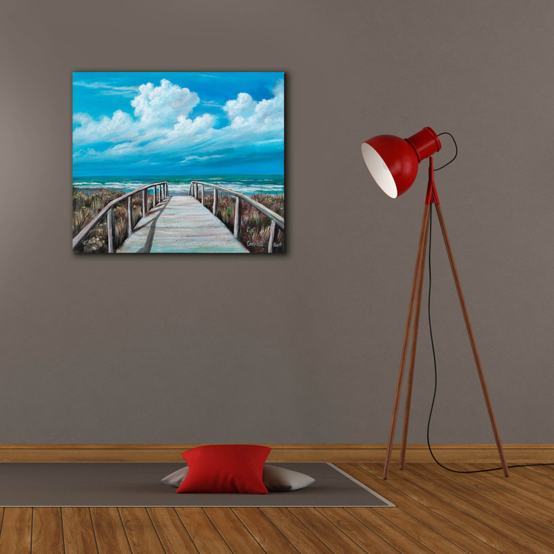 Toile épique «Beach Pier» par Campbell Frost, 30 po x 26 po