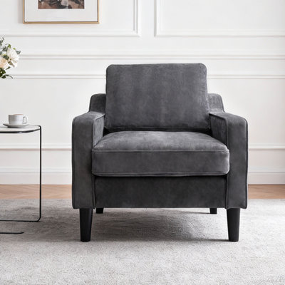 Living Room Chairs Accent Chair Soft Chenille Comfy Arm Chair Mid Century Modern Sofa Chair For Small Spaces Bedroom, Home Offfice, Apartment, Lounge