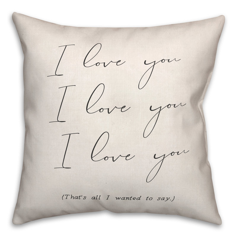 Coussin intérieur / extérieur I Love You Thats All