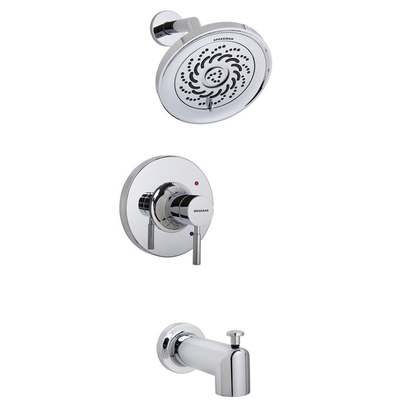 Neo Easy Install Universal Tub and Shower Faucet, Polished Chrome