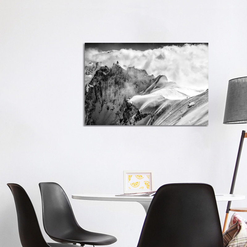 A Skier On The Midi-Plan Ridge, Chamonix, France by Alex Buisse - Wrapped Canvas Print, 101.6 cm H x 66.04 cm W x 1.91 cm D
