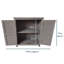 Wooden Garden Storage Tool Shed | Outdoor Weatherproof Utility Cupboard Cabinet For Tools, Cushions, Toys | Functional Internal Shelves | Magnetic Latch | Fir Wood
