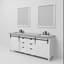 Ensemble de meuble-lavabo double l 80 po x P 22 po Marsyas, ensemble de robinet et miroirs 30 po-2128398875-2128398874