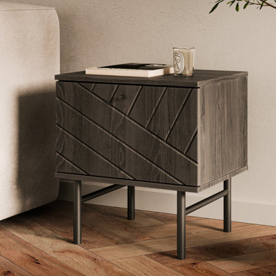 Latitude Run Lanai End Table in Modern Design Nightstand with Storage