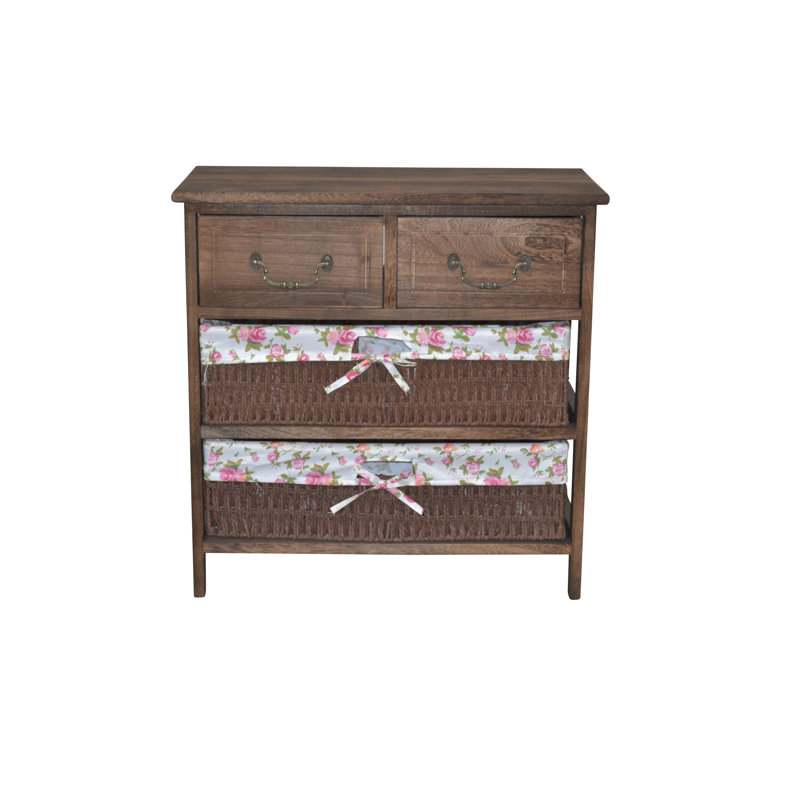 Hayrig Solid Wood 60cm W 2 - Drawer Chest of Drawers, Brown