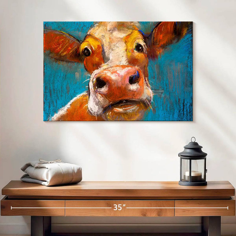 Brampt Yellow Cow, 16" H x 24" W