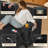 108" Multifunctional U Shaped Modular Sectional Sofa with Pull Out Sleeper, Upholstered Corduroy Deep Seat Couch with Double Storage Chaise for living Room, Black-1503476947