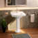 Whitehaus Collection 23" Traditional Pedestal Sink With An Integrated Oval Bowl, Low-Rise Backsplash And Overflow