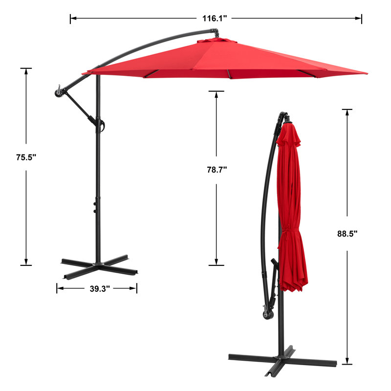 Parasol d'extérieur, Rouge