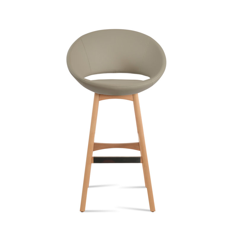 Short et tabouret de bar, Tabouret de bar (siège d'une hauteur de 28 po), Naturel, Similicuir os
