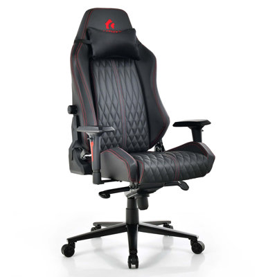 Costway Adjustable Ergonomic Faux Leather Swiveling PC & Racing Game Chair