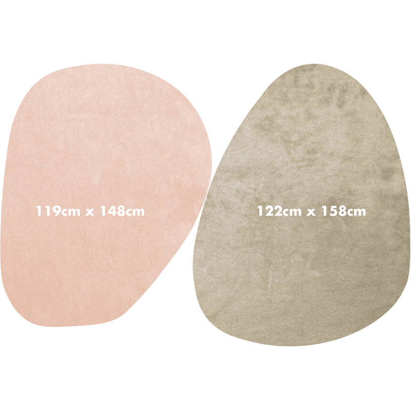 Rosemin Vinyl Machine Printed Area Rug, Rectangle 5'2.6" x 7'6.6"