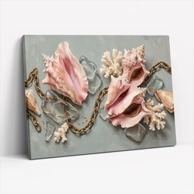 "Gallery Wrap", art mural sur toile pour le salon, la chambre à coucher, le bureau ou le vestibule - décoration murale décorative avec corail