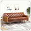 Canapé capitonné Mid-Century moderne avec coussins décoratifs