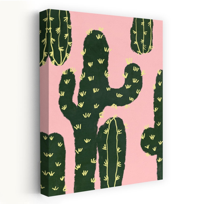Cactuses by Treechild - Wrapped Canvas Print, 45.72 cm H x 30.48 cm W