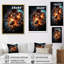Asteroids planète orange I - salon d'art mural Asteroids-585547853-585547846