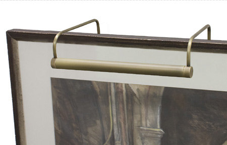 Frame Mounted, 7.5" H x 21" W x 8" D, Antique Brass