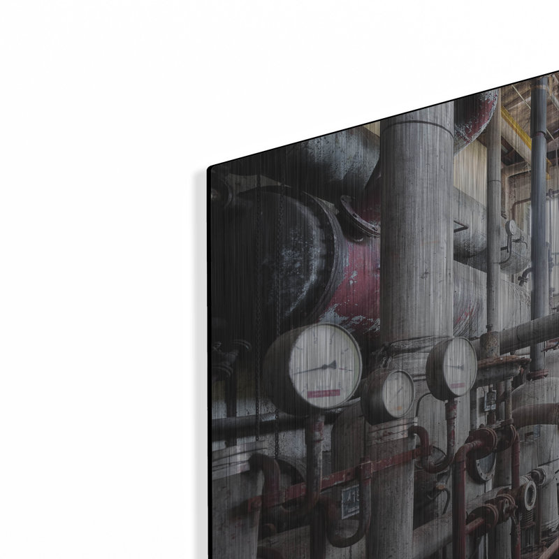 Red Barrel Studio® «Abandonné l'industrie» par Roman Robroek, art mural en métal, H 24 po x l 36 po