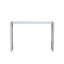 Console en acier inoxydable avec surface en verre transparent - Design moderne et élégant pour le salon