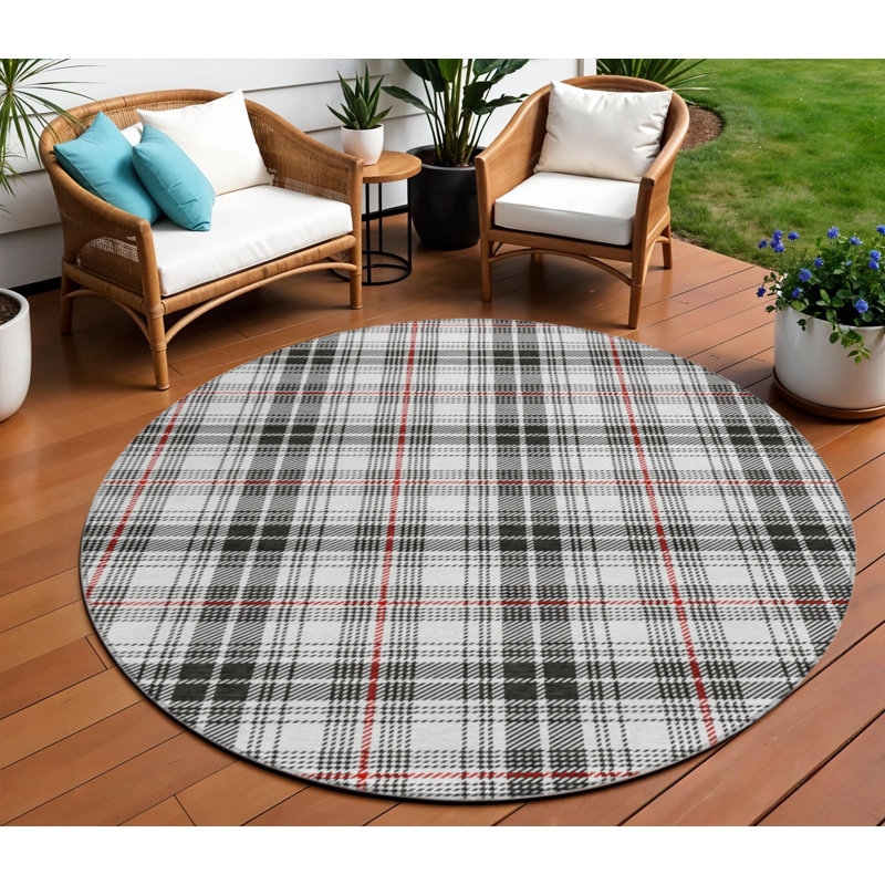 Tapis rond noir 8 po