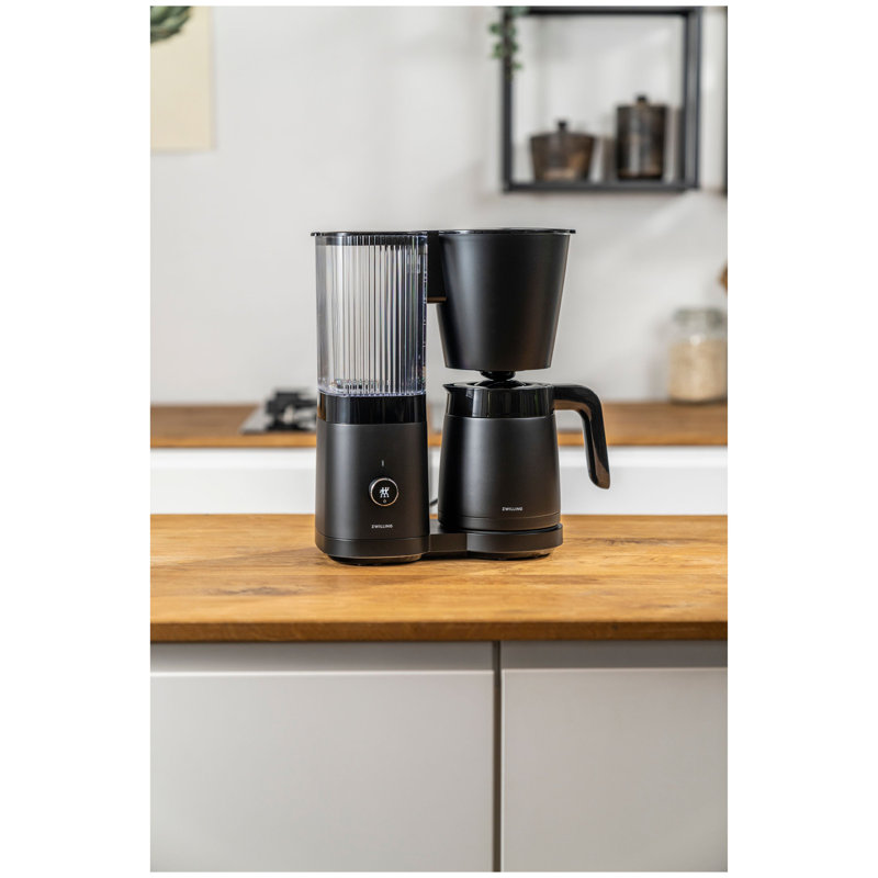 Enfinigy Thermal Carafe Drip Coffee Maker, 4.5" H x 5.4" W x 5.4" D, Black Matte