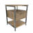 Alba Iron Nightstand in Oud Oak/Black