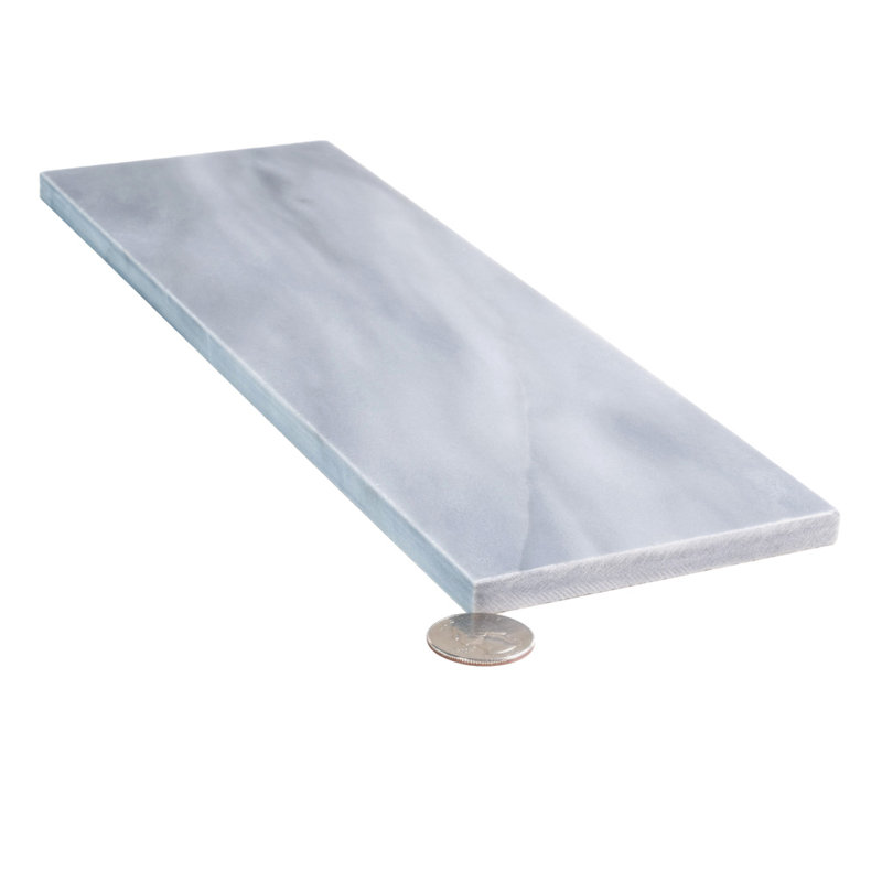 4" X 12" Honed Subway Marble Tile, Gray