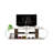 4 Shelves Mid Century Modern Entertainment Centre, 68 Inch Tv Stand In Walnut/, Open Storage, Solid Wood Stand, Shelves, Walnut/ Centre With Storage-553900286